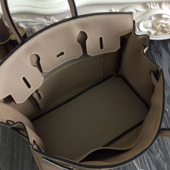 Fake Hermes Birkin 30cm 35cm Bag In Grey Clemence Leather Replica Fake Hermes Birkin 30cm 35cm Bag In Grey Clemence Leather Replica