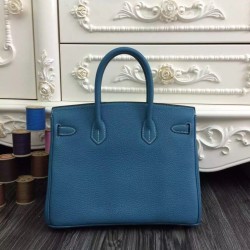 Replica Hermes Birkin 30cm 35cm Bag In Jean Blue Clemence Leather Replica Hermes Birkin 30cm 35cm Bag In Jean Blue Clemence Leather