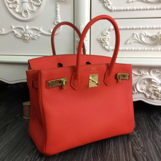 Replica Hermes Birkin 30cm 35cm Bag In Orange Clemence Leather Replica Hermes Birkin 30cm 35cm Bag In Orange Clemence Leather