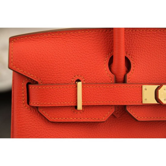 Replica Hermes Birkin 30cm 35cm Bag In Orange Clemence Leather Replica Hermes Birkin 30cm 35cm Bag In Orange Clemence Leather