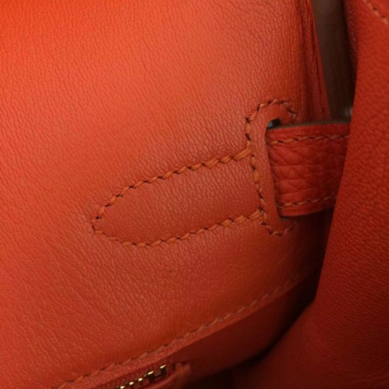Replica Hermes Birkin 30cm 35cm Bag In Orange Clemence Leather Replica Hermes Birkin 30cm 35cm Bag In Orange Clemence Leather