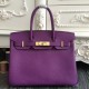 Fake Hermes Birkin 30cm 35cm Bag In Purple Clemence Leather Replica Replica Hermes Birkin 30cm 35cm Bag In Purple Clemence Leather