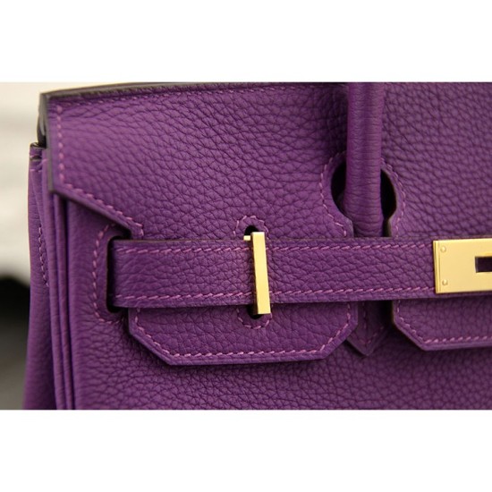 Fake Hermes Birkin 30cm 35cm Bag In Purple Clemence Leather Replica Replica Hermes Birkin 30cm 35cm Bag In Purple Clemence Leather