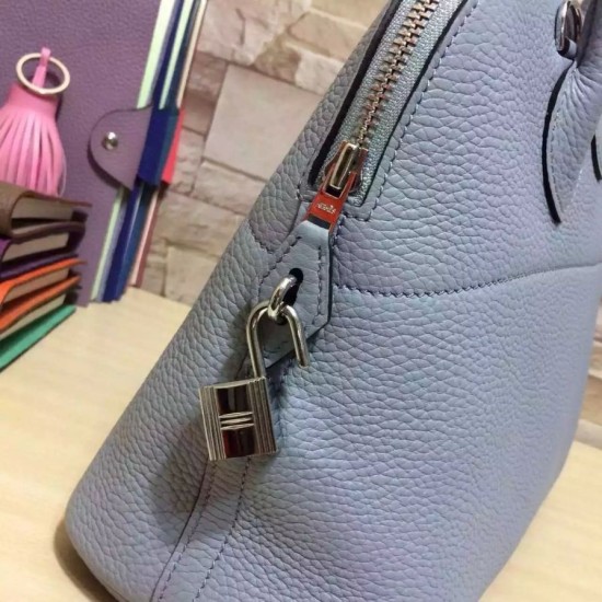 Fake Hermes Bolide 31 35 Bag In Azure Clemence Leather Replica Replica Hermes Bolide 31 35 Bag In Azure Clemence Leather