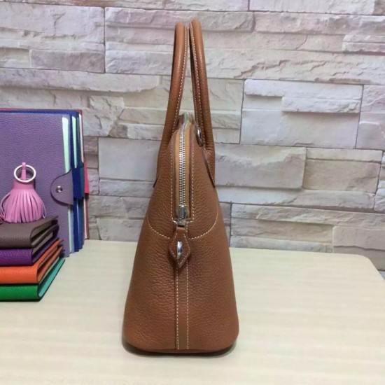 Replica Hermes Bolide 31 35 Bag In Brown Clemence Leather Replica Hermes Bolide 31 35 Bag In Brown Clemence Leather