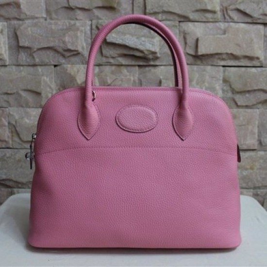 Replica Hermes Bolide 31 35 Bag In Pink Clemence Leather Fake Hermes Bolide 31 35 Bag In Pink Clemence Leather Replica