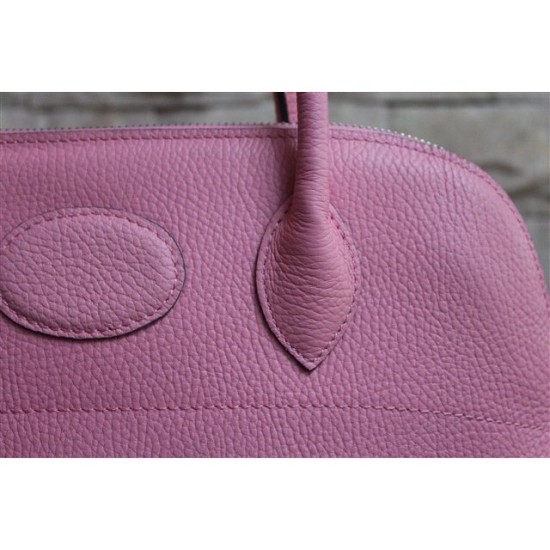 Replica Hermes Bolide 31 35 Bag In Pink Clemence Leather Fake Hermes Bolide 31 35 Bag In Pink Clemence Leather Replica
