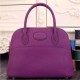 Fake Hermes Bolide 31 35 Bag In Purple Clemence Leather Replica Fake Hermes Bolide 31 35 Bag In Purple Clemence Leather Replica