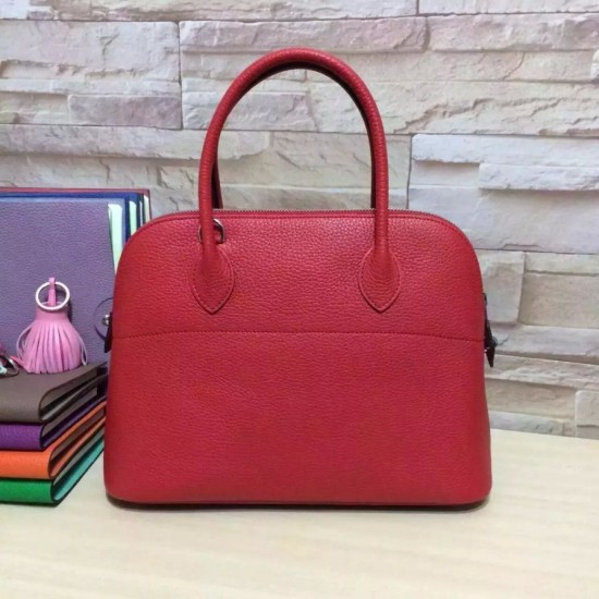 Replica Hermes Bolide 31 35 Bag In Red Clemence Leather Replica Hermes Bolide 31 35 Bag In Red Clemence Leather