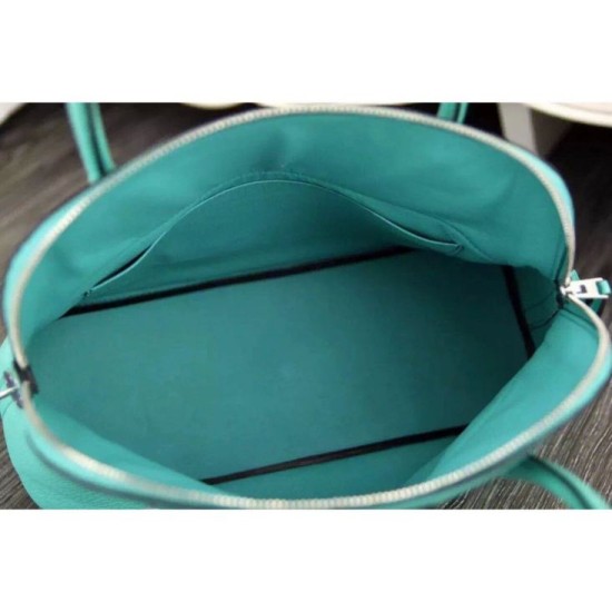 Replica Hermes Bolide Tote Bag In Turquoise Leather