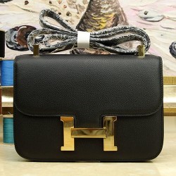 Fake Hermes Constance Bag In Black Epsom Leather Replica