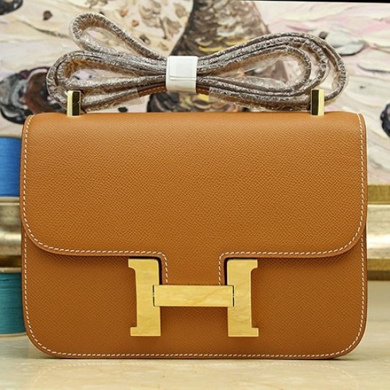 Replica Hermes Constance Bag In Brown Epsom Leather Replica Hermes Constance Bag In Brown Epsom Leather