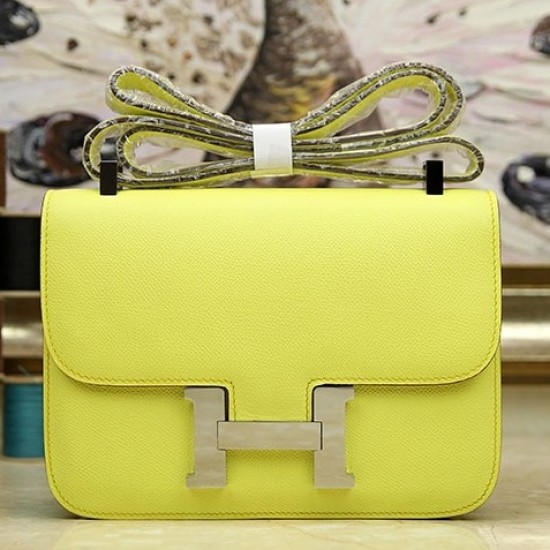 Replica Hermes Constance Bag In Yellow Epsom Leather Replica Hermes Constance Bag In Yellow Epsom Leather