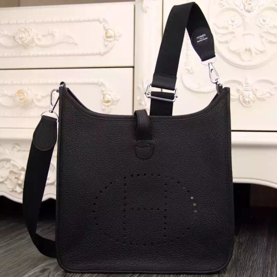 Fake Hermes Black Evelyne II TPM And III PM Bag Replica Replica Hermes Black Evelyne II TPM And III PM Bag