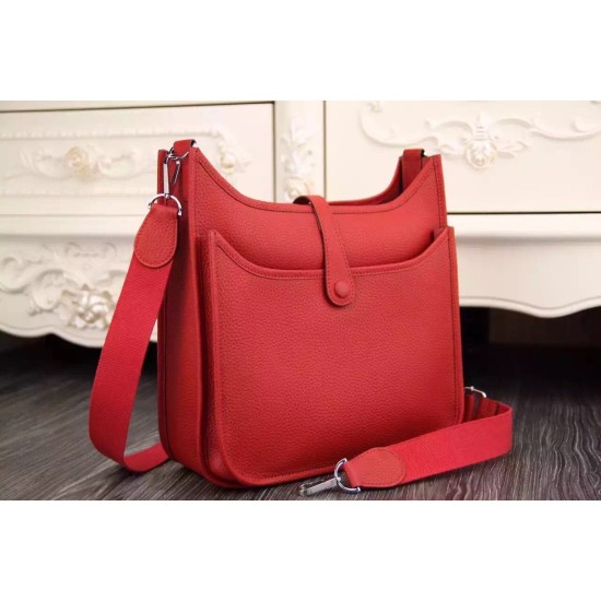 Fake Hermes Vermillion Evelyne II TPM And III PM Bag Replica Replica Hermes Vermillion Evelyne II TPM And III PM Bag