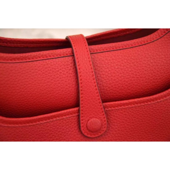 Fake Hermes Vermillion Evelyne II TPM And III PM Bag Replica Replica Hermes Vermillion Evelyne II TPM And III PM Bag