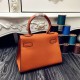 Fake Hermes Kelly 20cm Bag In Orange Epsom Leather Replica Fake Hermes Kelly 20cm Bag In Orange Epsom Leather Replica