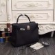 Fake Hermes Kelly Bag 28,32CM In Black Clemence Leather Replica Replica Hermes Kelly Bag 28,32CM In Black Clemence Leather