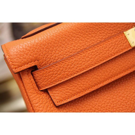 Fake Hermes Kelly Bag 28,32CM In Orange Clemence Leather Replica Replica Hermes Kelly Bag 28,32CM In Orange Clemence Leather