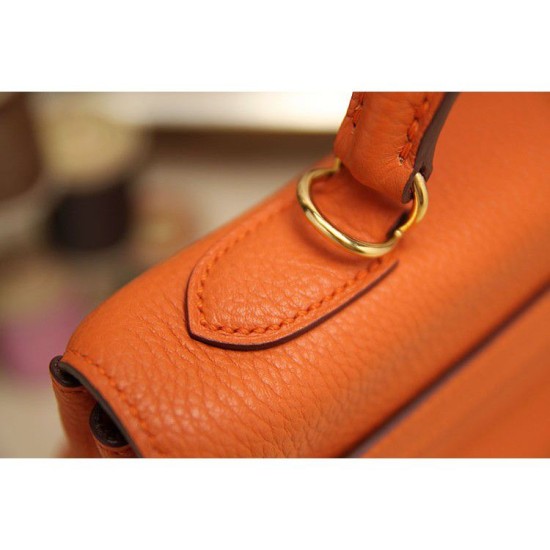 Fake Hermes Kelly Bag 28,32CM In Orange Clemence Leather Replica Replica Hermes Kelly Bag 28,32CM In Orange Clemence Leather