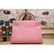 Replica Hermes Kelly Bag 28,32CM In Pink Clemence Leather Replica Hermes Kelly Bag 28,32CM In Pink Clemence Leather