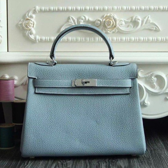 Replica Hermes Kelly Bag In Azure Clemence Leather Replica Hermes Kelly Bag In Azure Clemence Leather