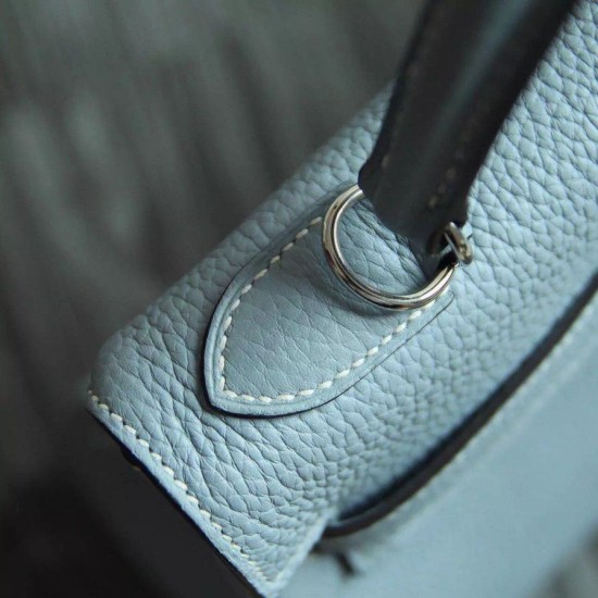 Replica Hermes Kelly Bag In Azure Clemence Leather Replica Hermes Kelly Bag In Azure Clemence Leather