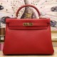 Replica Hermes Kelly Bag In Red Clemence Leather Replica Hermes Kelly Bag In Red Clemence Leather