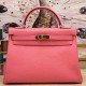 Fake Hermes Kelly Bag In Rose Lipstick Clemence Leather Replica Replica Hermes Kelly Bag In Rose Lipstick Clemence Leather