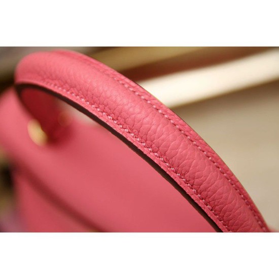 Fake Hermes Kelly Bag In Rose Lipstick Clemence Leather Replica Replica Hermes Kelly Bag In Rose Lipstick Clemence Leather