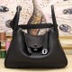 Replica Hermes Lindy 26cm 30cm 34cm Bag In Black Leather Fake Hermes Lindy 26cm 30cm 34cm Bag In Black Leather Replica