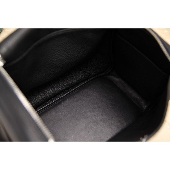 Replica Hermes Lindy 26cm 30cm 34cm Bag In Black Leather Fake Hermes Lindy 26cm 30cm 34cm Bag In Black Leather Replica