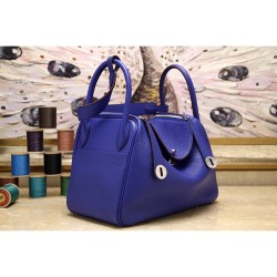 Replica Hermes Lindy 26cm 30cm 34cm Bag In Blue Leather Replica Hermes Lindy 26cm 30cm 34cm Bag In Blue Leather