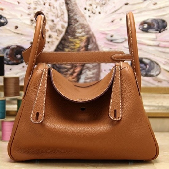 Replica Hermes Lindy 26cm 30cm 34cm Bag In Brown Leather Replica Hermes Lindy 26cm 30cm 34cm Bag In Brown Leather