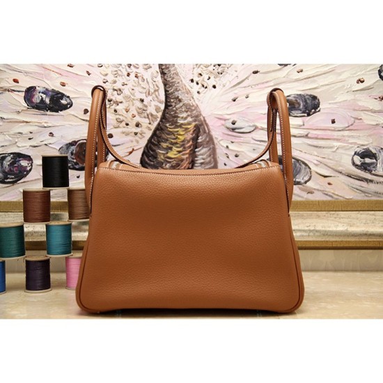 Replica Hermes Lindy 26cm 30cm 34cm Bag In Brown Leather Replica Hermes Lindy 26cm 30cm 34cm Bag In Brown Leather