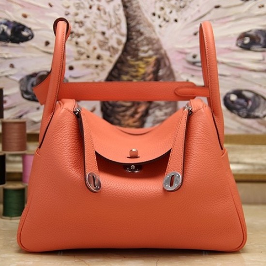 Replica Hermes Lindy 26cm 30cm 34cm Bag In Crevette Leather Replica Hermes Lindy 26cm 30cm 34cm Bag In Crevette Leather