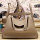 Replica Hermes Lindy 26cm 30cm 34cm Bag In Grey Leather Replica Hermes Lindy 26cm 30cm 34cm Bag In Grey Leather
