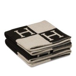Replica Hermes Black Avalon Blanket