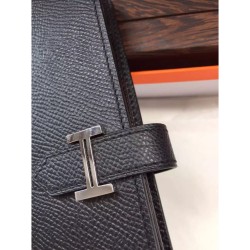 Fake Hermes Bearn Wallet In Black Epsom Leather Replica