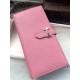 Replica Hermes Bearn Wallet In Pink Leather