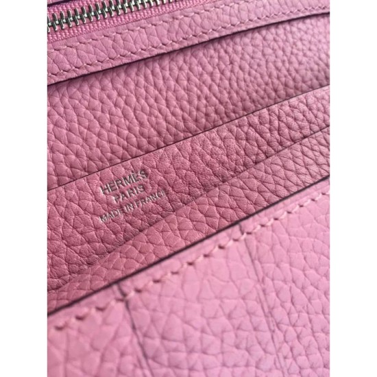 Replica Hermes Bearn Wallet In Pink Leather