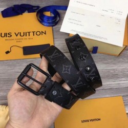 Replica Louis Vuitton Voyager 35mm Belt Monogram Eclipse M0043T Fake Louis Vuitton Voyager 35mm Belt Monogram Eclipse M0043T Replica