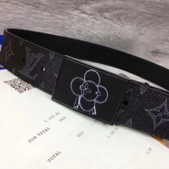 Replica Louis Vuitton Metropole 35mm Belt Monogram Eclipse M0048T Fake Louis Vuitton Metropole 35mm Belt Monogram Eclipse M0048T Replica