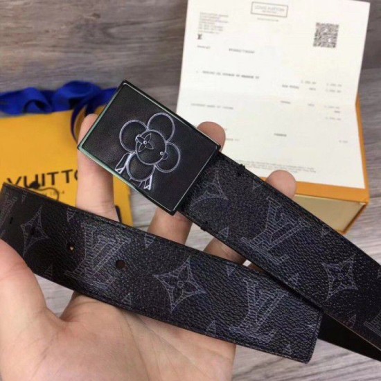 Replica Louis Vuitton Metropole 35mm Belt Monogram Eclipse M0048T Fake Louis Vuitton Metropole 35mm Belt Monogram Eclipse M0048T Replica