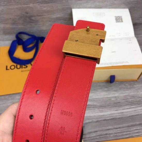 Replica Louis Vuitton Red New Wave 35mm Belt M0096V Replica Louis Vuitton Red New Wave 35mm Belt M0096V