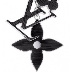 Replica Louis Vuitton Black Fleur d'Epi Bag Charm M65084