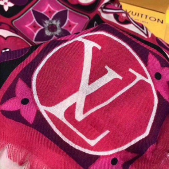 Fake Louis Vuitton Pink Kamonogram Stole M71190 Replica
