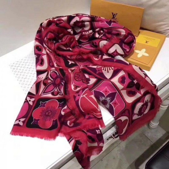 Fake Louis Vuitton Pink Kamonogram Stole M71190 Replica