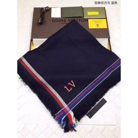 Replica Louis Vuitton Blue Double Stripes Square MP1702
