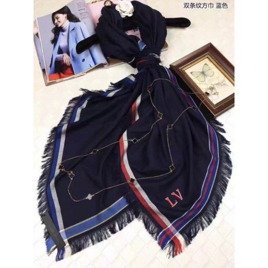 Replica Louis Vuitton Blue Double Stripes Square MP1702